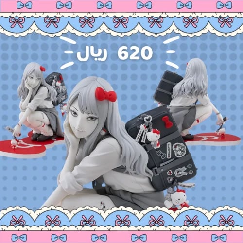 [ طلب مسبق- يتم الشحن في مايو 2027 ] تومي من جونجي ايتو تعاون مع سانريو هيلوكيتي | junji ito tomie x hello kitty sanrio