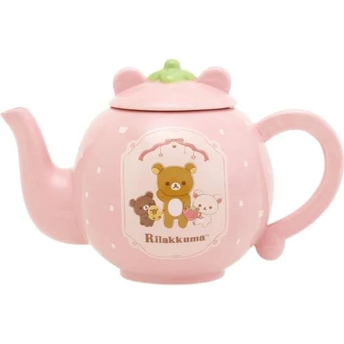 [ شحن فوري ] ابريق ريلاكوما نادر اصدار الفراولة | Rilakkuma Teapot rare