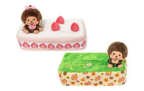 [ شحن فوري ] علبة مناديل مونتشيتشي | Monchhichi tissue box cover, tissue cover, tissue case, cake