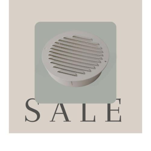 غطاء مروحة شفط بشبك بيج 6(غالق فتحة مروحه)