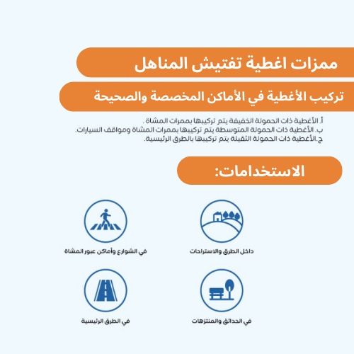غطاء تفتيش مناهل مقاس 70 مع شبك