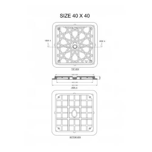 غطاء تفتيش مناهل مقاس 40