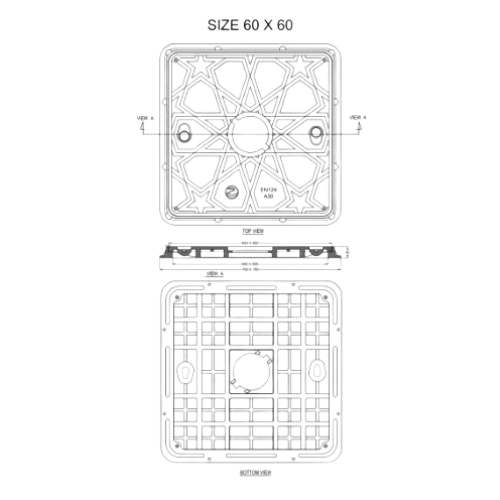 غطاء تفتيش مناهل مقاس 60