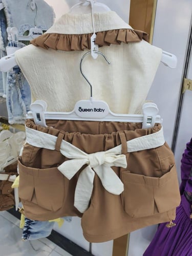 طقم بناتي راقي من عمر 1 إلى 5 سنة - صناعة تركية