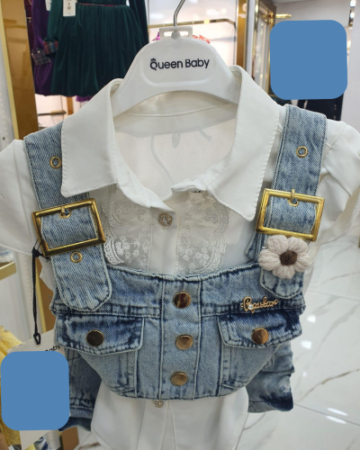 طقم بناتي راقي من عمر 2 إلى 6 سنة - صناعة تركية