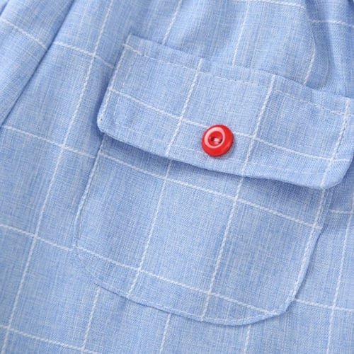 طقم أطفال ولادي بلون ازرق مع ابيض من 12 إلى 24 شهر