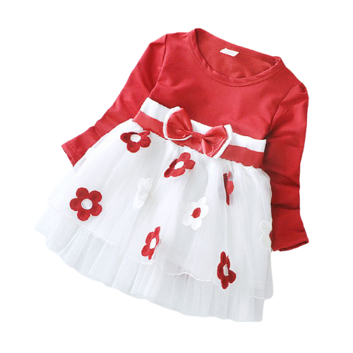 فستان أطفال بناتي بتصميم عصري من 18 شهر إلى 3 سنة