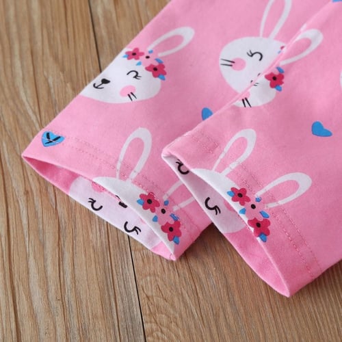 طقم بجامة بناتي يتكون من قطعتين من 12 إلى 24 شهر