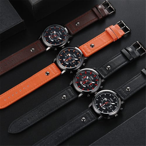 ساعة رجالية باللون البني من سوكي