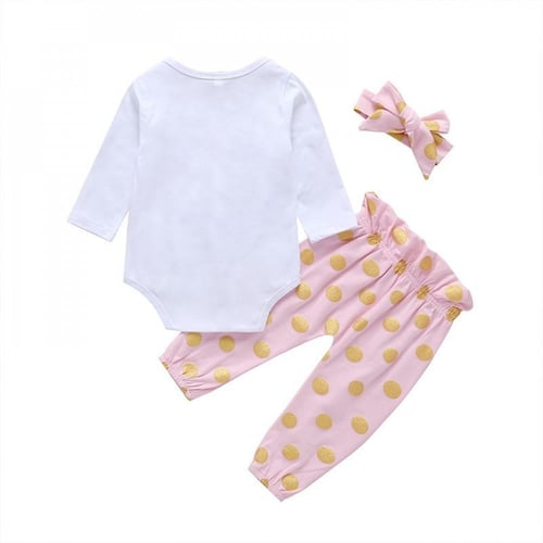 طقم أطفال بناتي بتصميم عصري من 3 قطع من 6 إلى 24 ش...