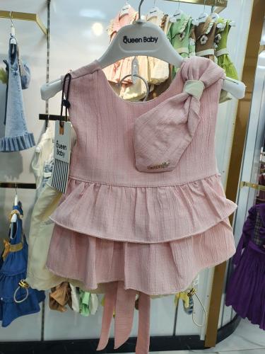 طقم بناتي راقي من عمر 1 إلى 5 سنة - صناعة تركية