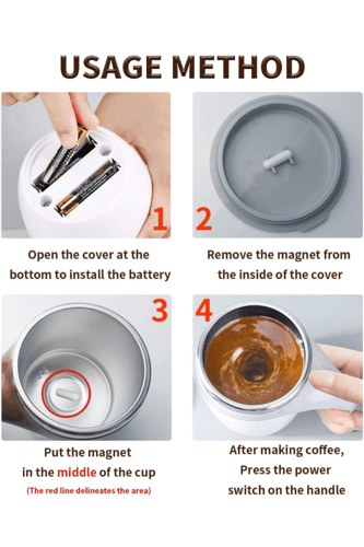 كوب قهوة ذاتي التحريك