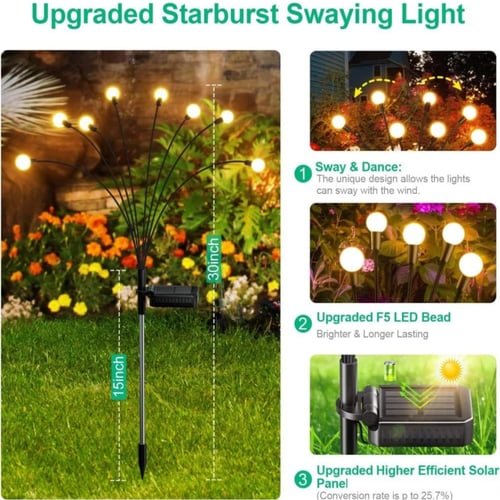 مصابيح حديقة تعمل بالطاقة الشمسية