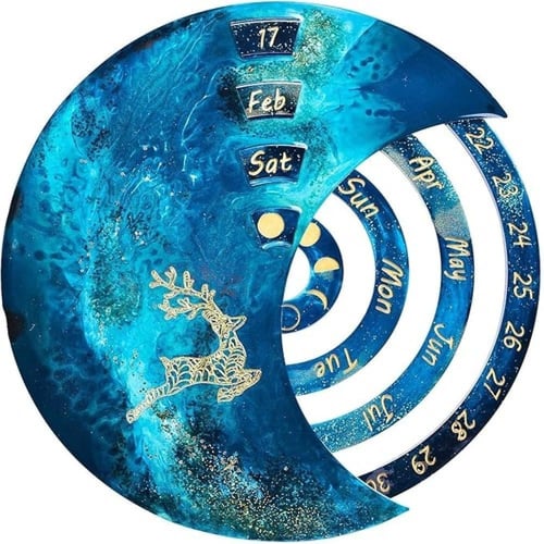 قالب سيليكون تقويم مراحل القمر لصب الريزن