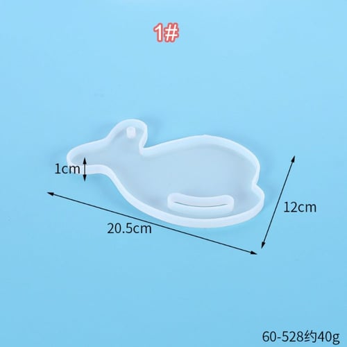 قالب سيليكون شمل موج و حوت اكواب 2 قطعة