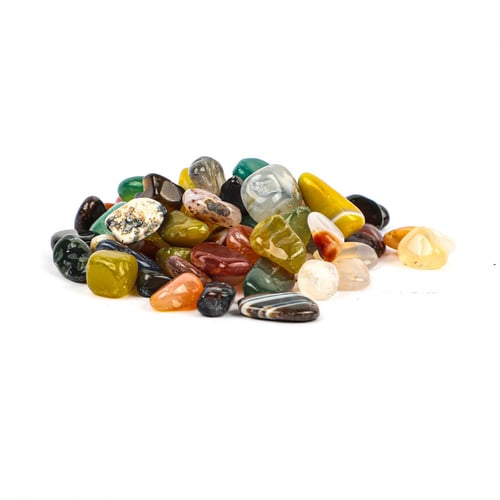 حجر كريستال معتق الوان مشكلة مقاس 13-16 ملم وزن 10...