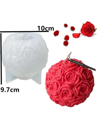 قالب شمع الزهور الدائري 8*8سم