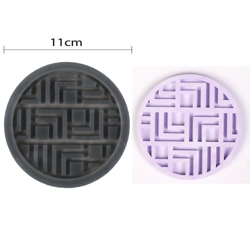 قالب سيليكون كوستر دائري مقاس 9.5 سم شكل 3