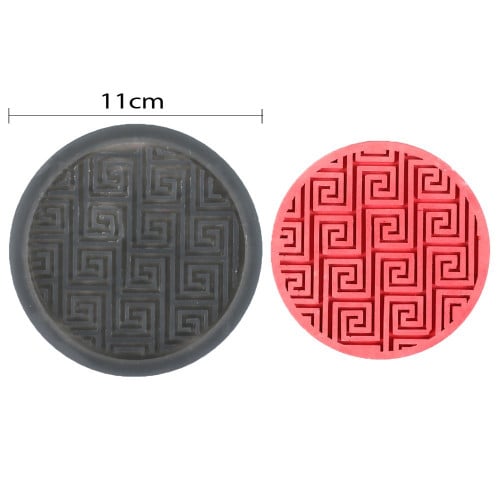 قالب سيليكون كوستر دائري مقاس 9.5 سم شكل 5