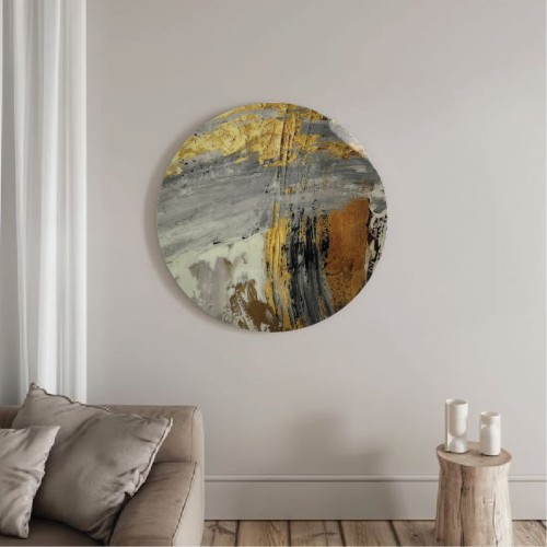 لوحة جدارية ضربات الطلاء خشبية مصنوعة يدويا