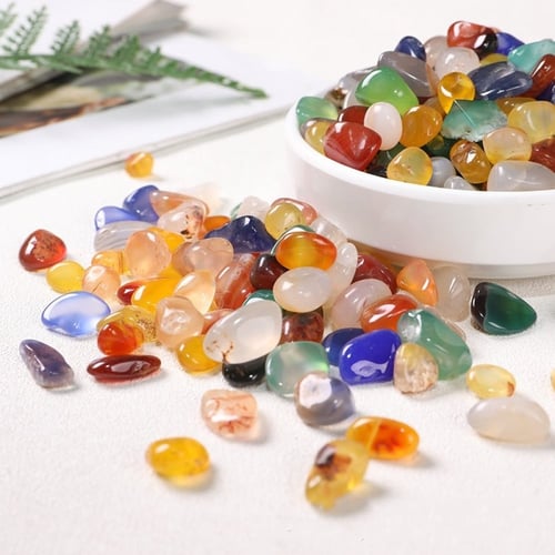 حجر كريستال معتق الوان مشكلة مقاس 13-16 ملم وزن 10...