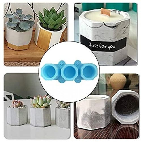 قوالب سيليكون اوعية نباتية وشموع لصب الريزن والأسم...