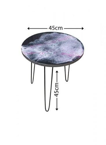 طاولة فنية خشبية مع 3 أرجل