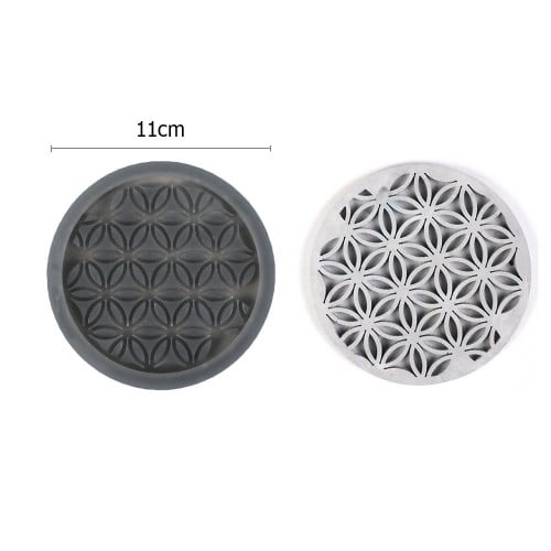 قالب سيليكون كوستر دائري مقاس 9.5 سم شكل 13