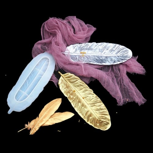 1-حبة قالب سيليكون شكل ريشة