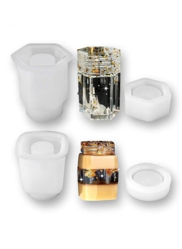 قالب سيليكون علب تخزين المجوهرات 2 قطعة