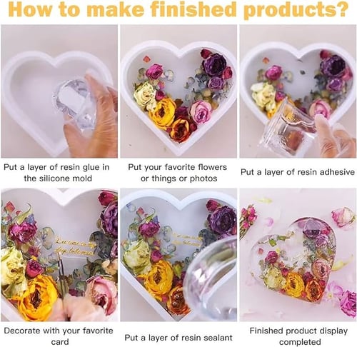 مجموعة 6 قطع قوالب سيليكون كبيرة للكاستينج بأشكال...