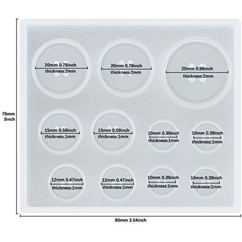 قالب سيليكون لصنع أزرار بتصميم مميز