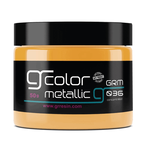 36- لون ريزن ميتاليك ذهبي 50غ