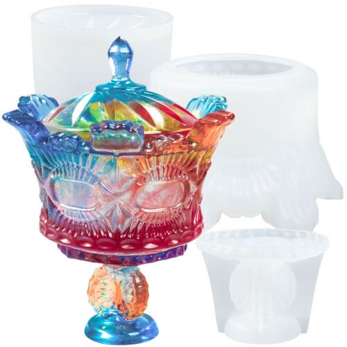 قالب سيليكون مبخرة الكريستالي صندوق سكريات