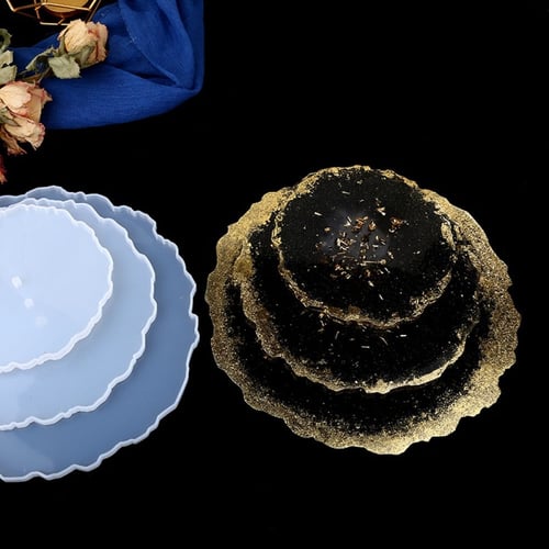 قوالب سيليكون طقم ستاند تقديم مع حامل ذهبي