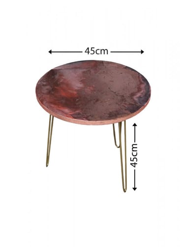 طاولة فنية خشبية مع 3 أرجل