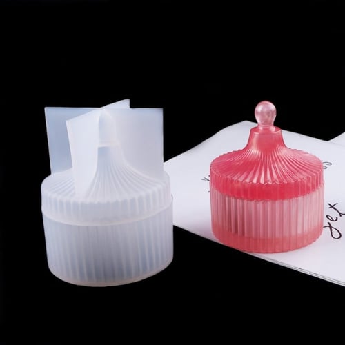 قالب سيليكون صحن تقديم دائري مع غطاء