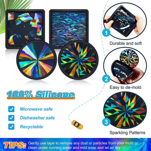 طقم قوالب كوسترات هلوجرافيك من 8 قطع