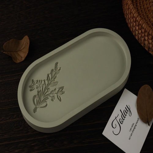 قالب كوستر بيضاوي مع نقش