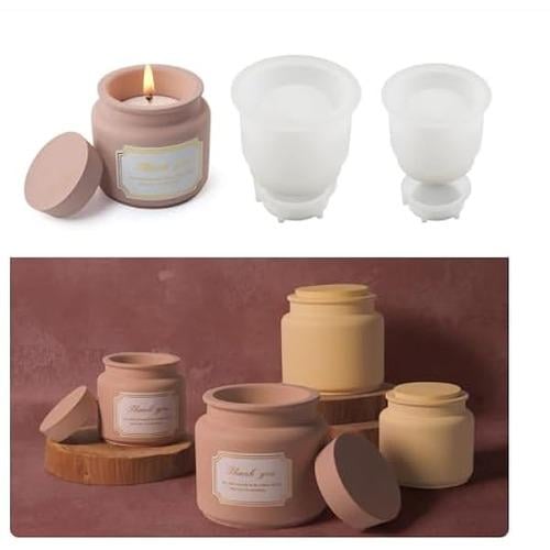 قالب سيليكون قاعدة الشمعة مقاسين