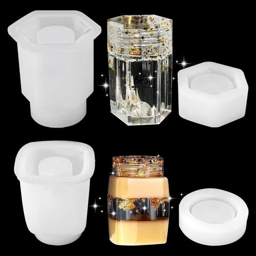 قالب سيليكون علب تخزين المجوهرات 2 قطعة