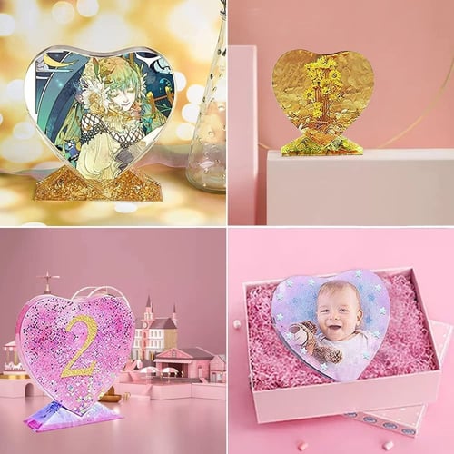 قالب سيليكون للريزن إطار صورة على شكل قلب كبير