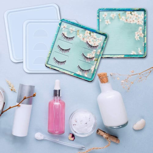 قالب سيليكون علبة عرض الرموش ، علبة رموش صناعية مر...