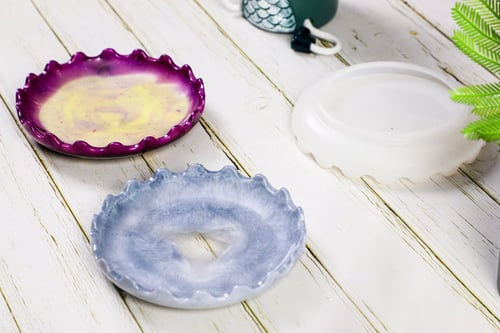 قالب سيليكون صحن دائري منفضة