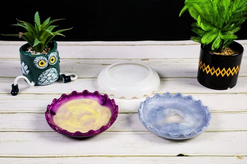 قالب سيليكون صحن دائري منفضة