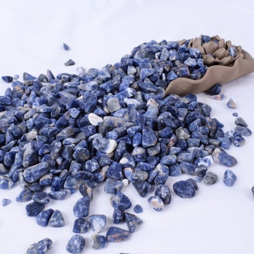 حجر كريستال لون ازرق مقاس 7-9 ملم وزن 100 غ