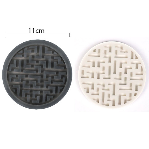 قالب سيليكون كوستر دائري مقاس 9.5 سم شكل 15