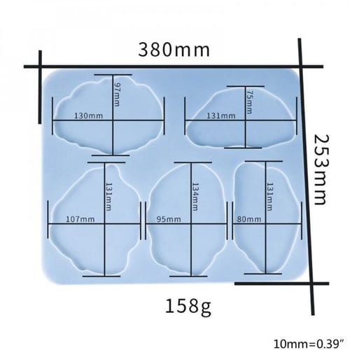 قالب سيليكون 5 كوسترات حاملات اكواب