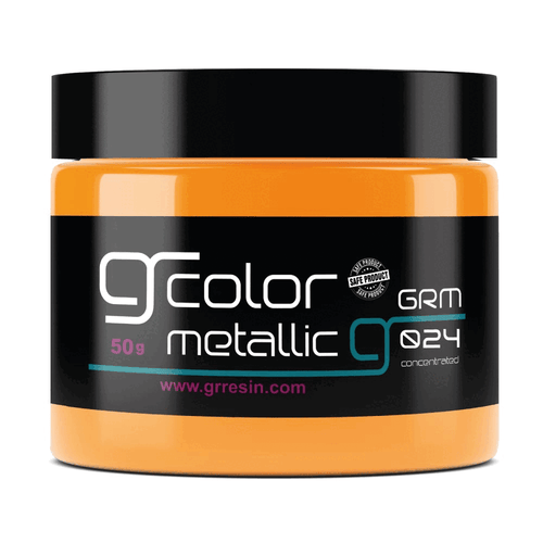 24- لون ريزن ميتاليك برتقالي 50غ