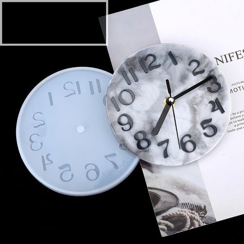 قالب سيليكون ساعة 2 قطعة مع عقارب